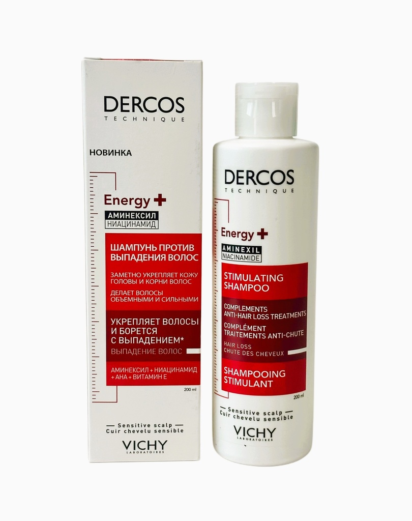 Shampoo Anticaída Estimulante Dercos Energy + Vichy 